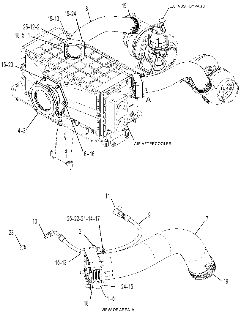 LINES GP-AFTERCOOLER AIR 3856670 CAT