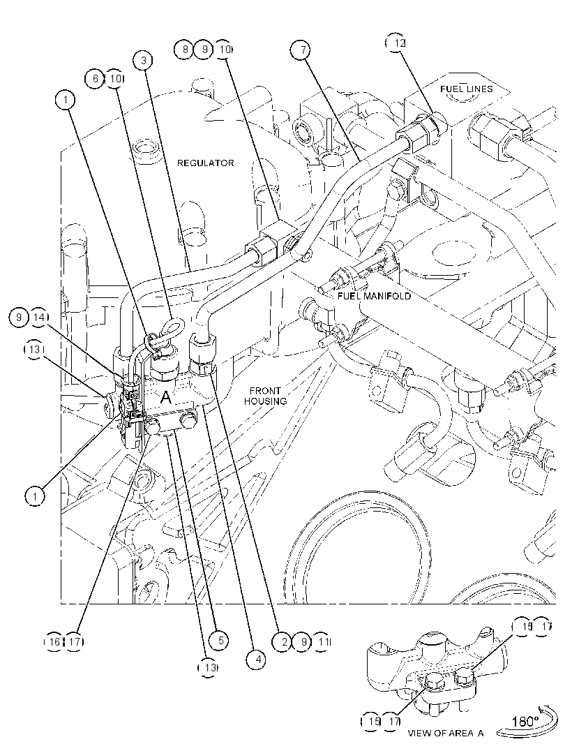 LINES GP-FUEL COLLECTOR 4369063 CAT