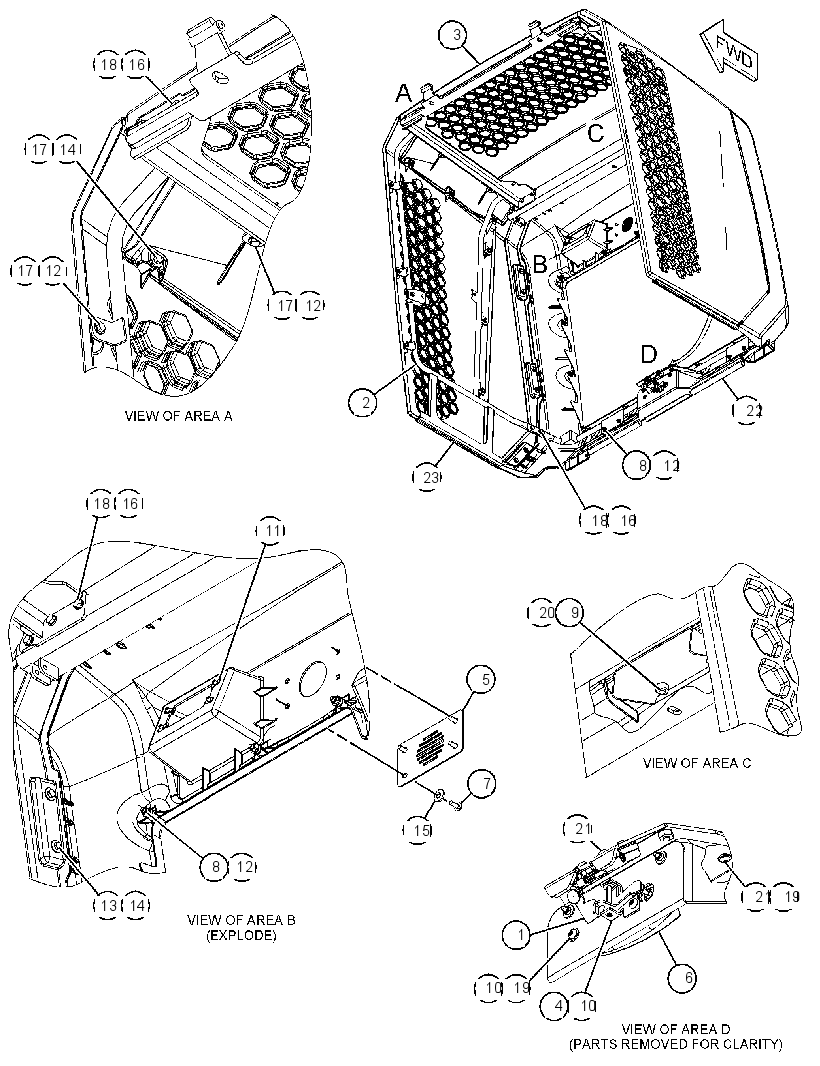HOOD GP-REAR 3691400 CAT