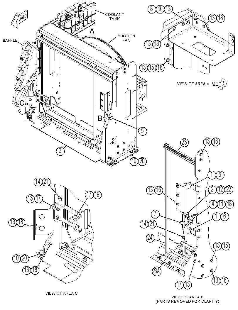 FRAME GP-RADIATOR 3649900 CAT