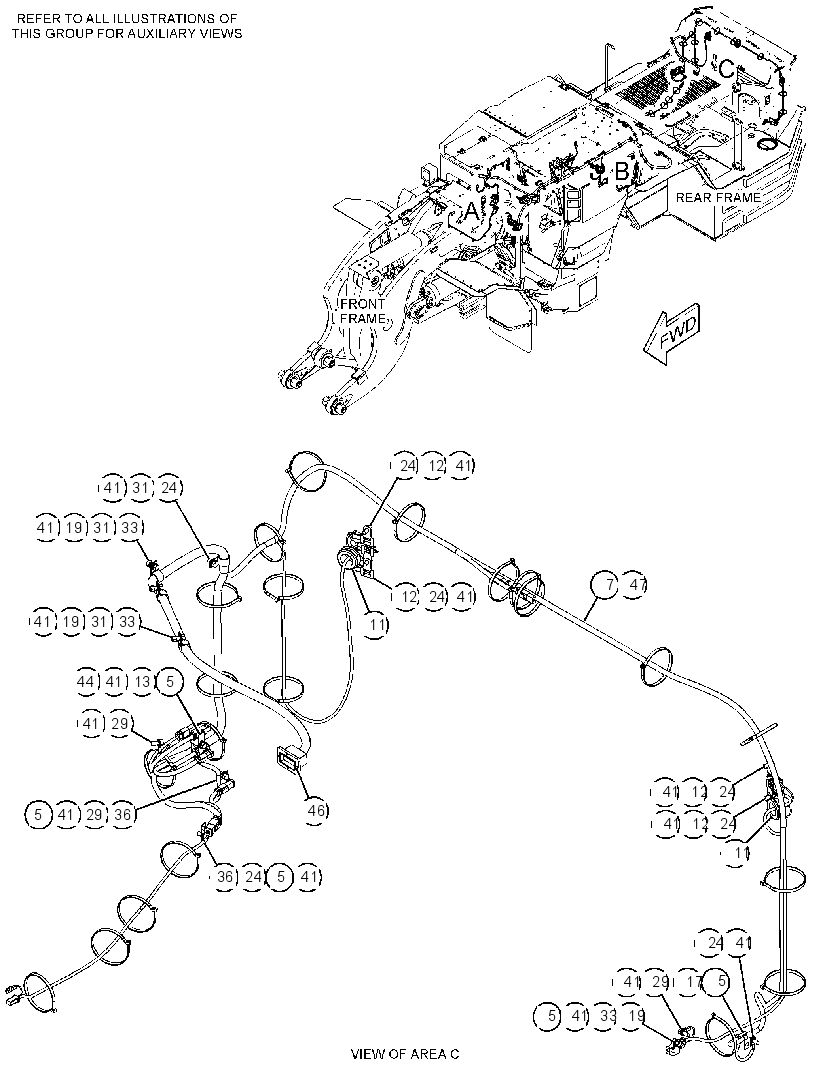 Проводка задняя 4315590 CAT