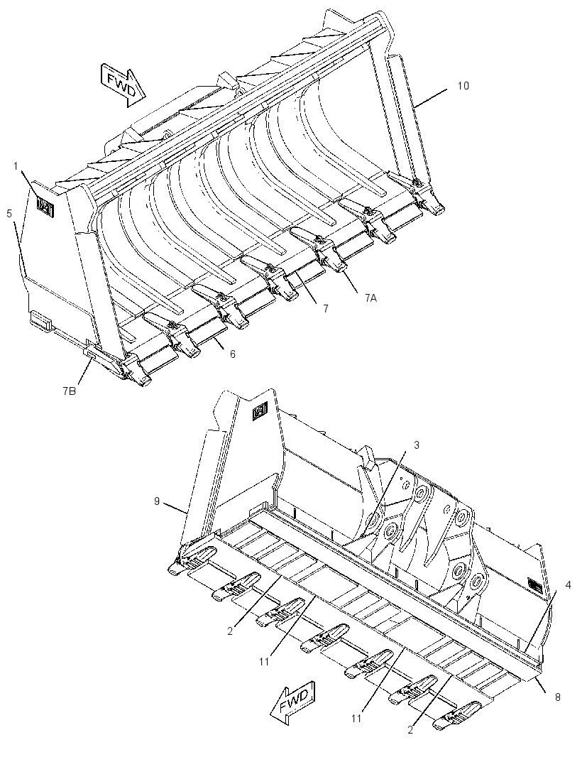BUCKET AS-SLAG 3488565 CAT