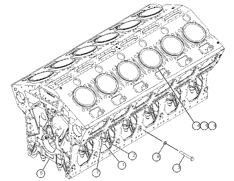 Блок цилиндров в сборе 4496045 CAT