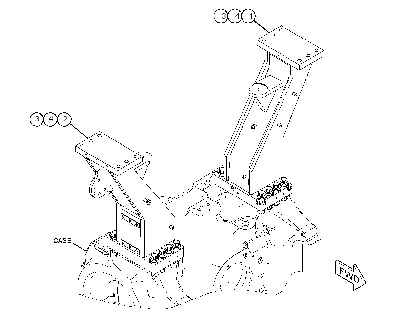 Крепление ROPS 3902893 CAT