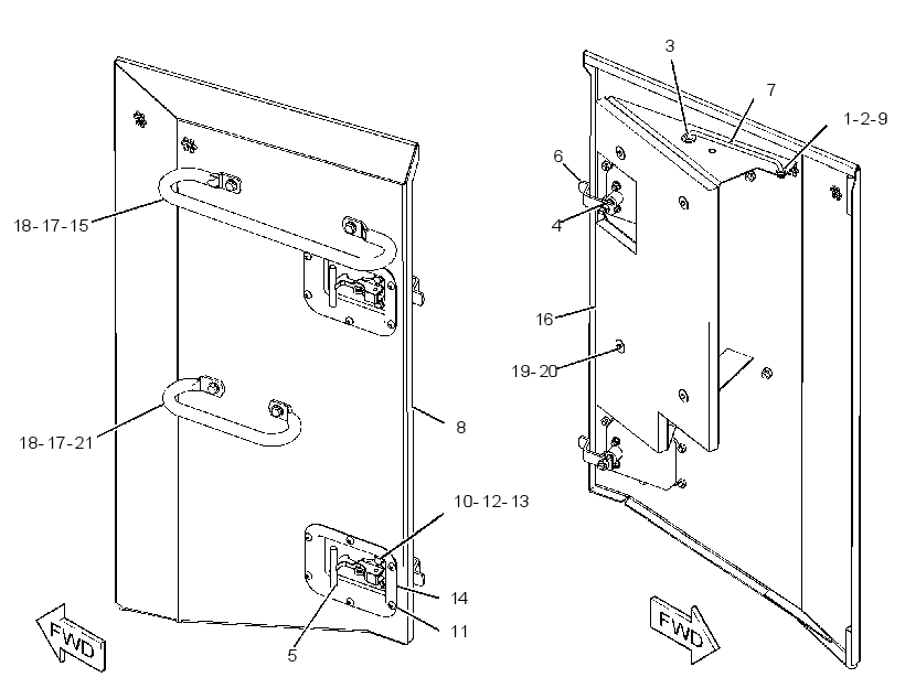DOOR GP-HOOD 3747170 CAT