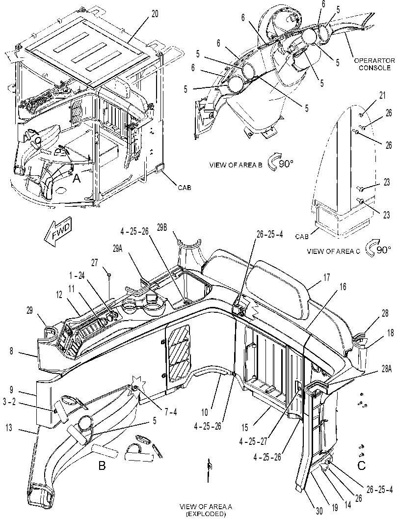 CONSOLE GP-INSTRUMENT 3846910 CAT