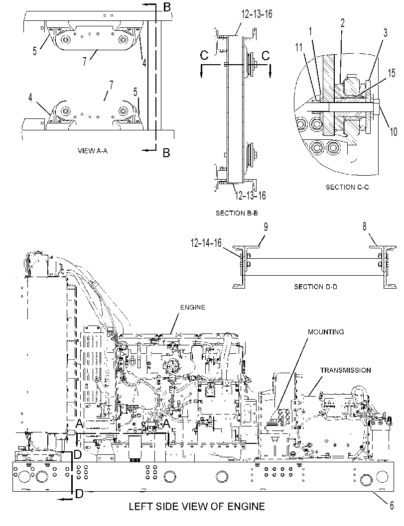 BASE GP-ENGINE & TRANSMISSION 4179640 CAT