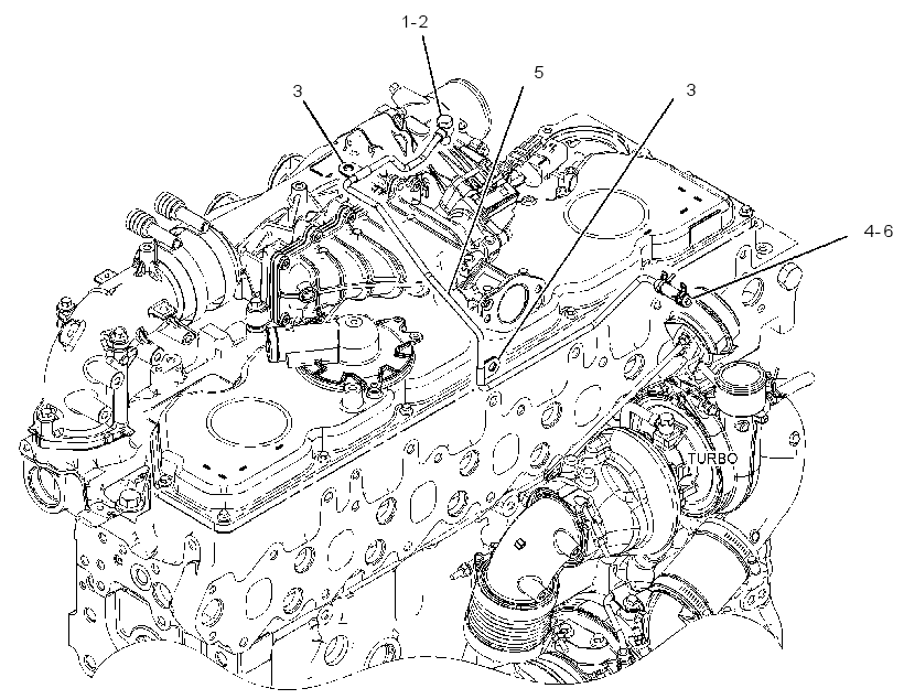LINES GP-TURBOCHARGER 3740185 CAT