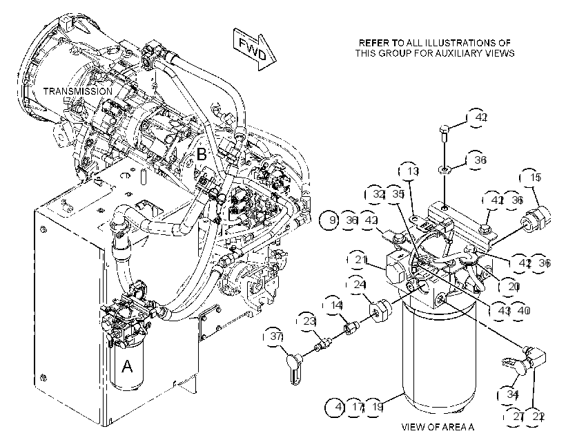 FILTER & LINES GP-TRANSMISSION 3600260 CAT