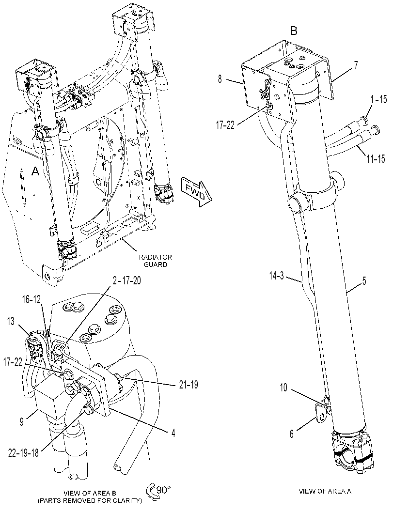 CYLINDER & LINES GP-LIFT 3870419 CAT