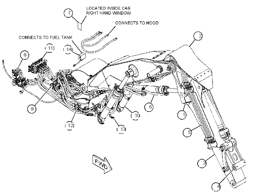 LINKAGE AR-FELLING HEAD 4413669 CAT