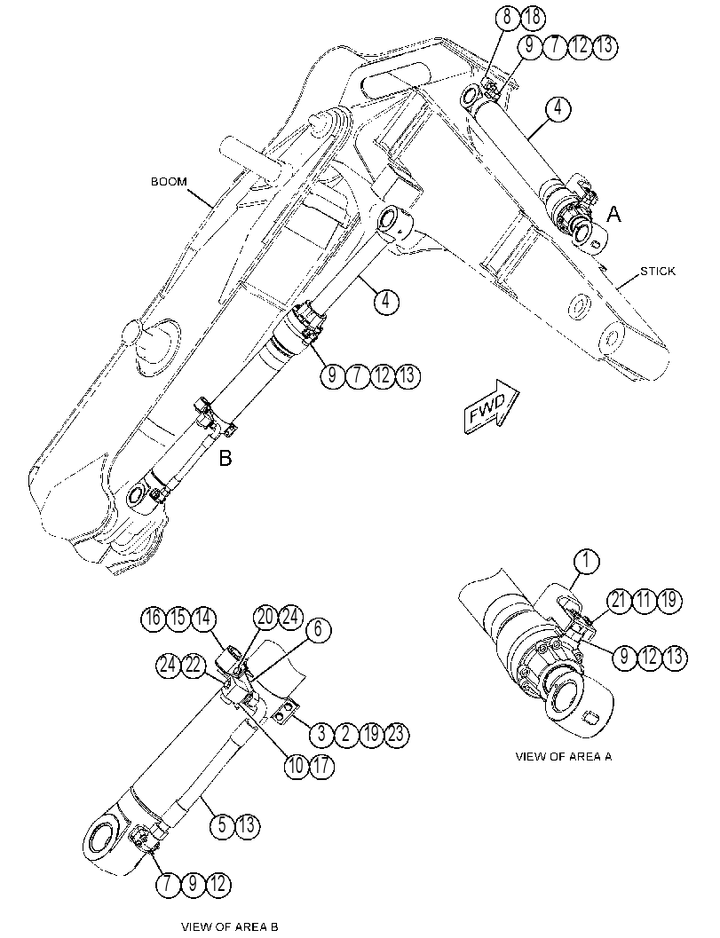 CYLINDER & MTG GP-STICK & SAW 4408269 CAT