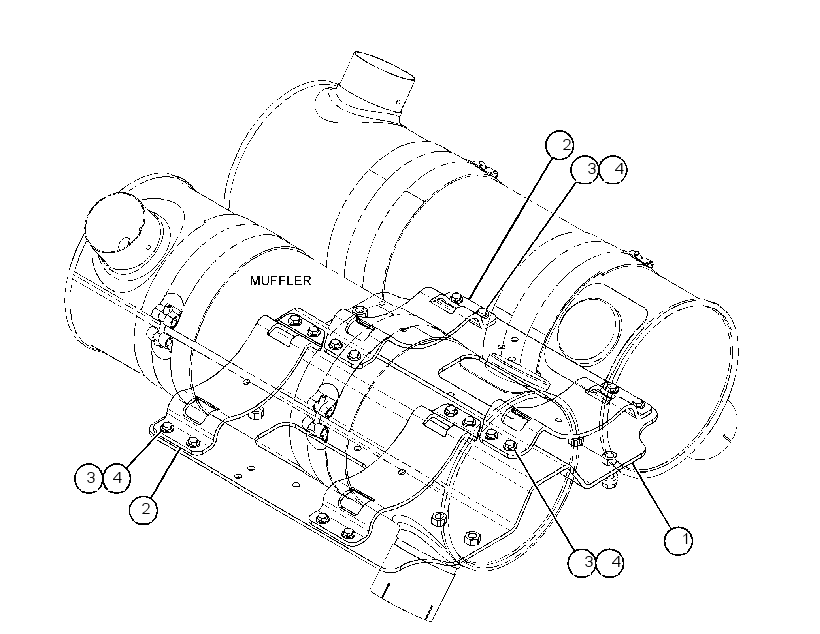 MOUNTING GP-MUFFLER 4317858 CAT