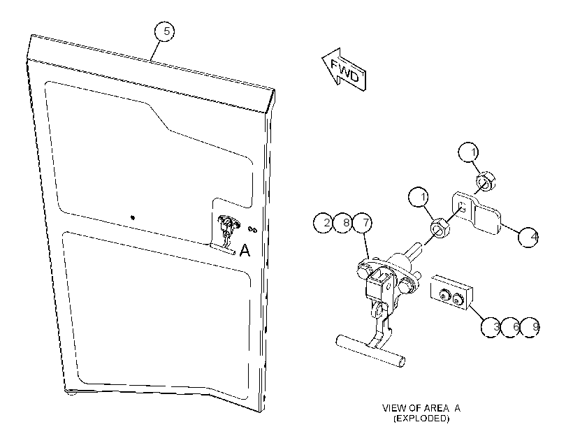 DOOR GP-HOOD 4230342 CAT