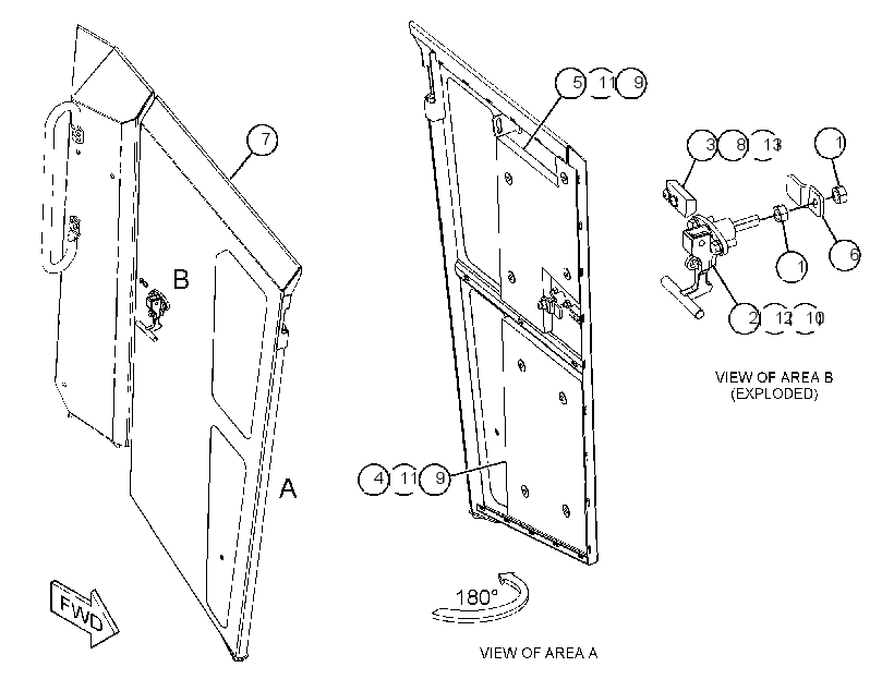 DOOR GP-HOOD 4253535 CAT