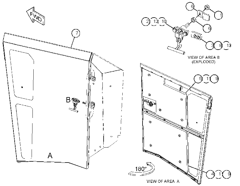 DOOR GP-HOOD 4253536 CAT