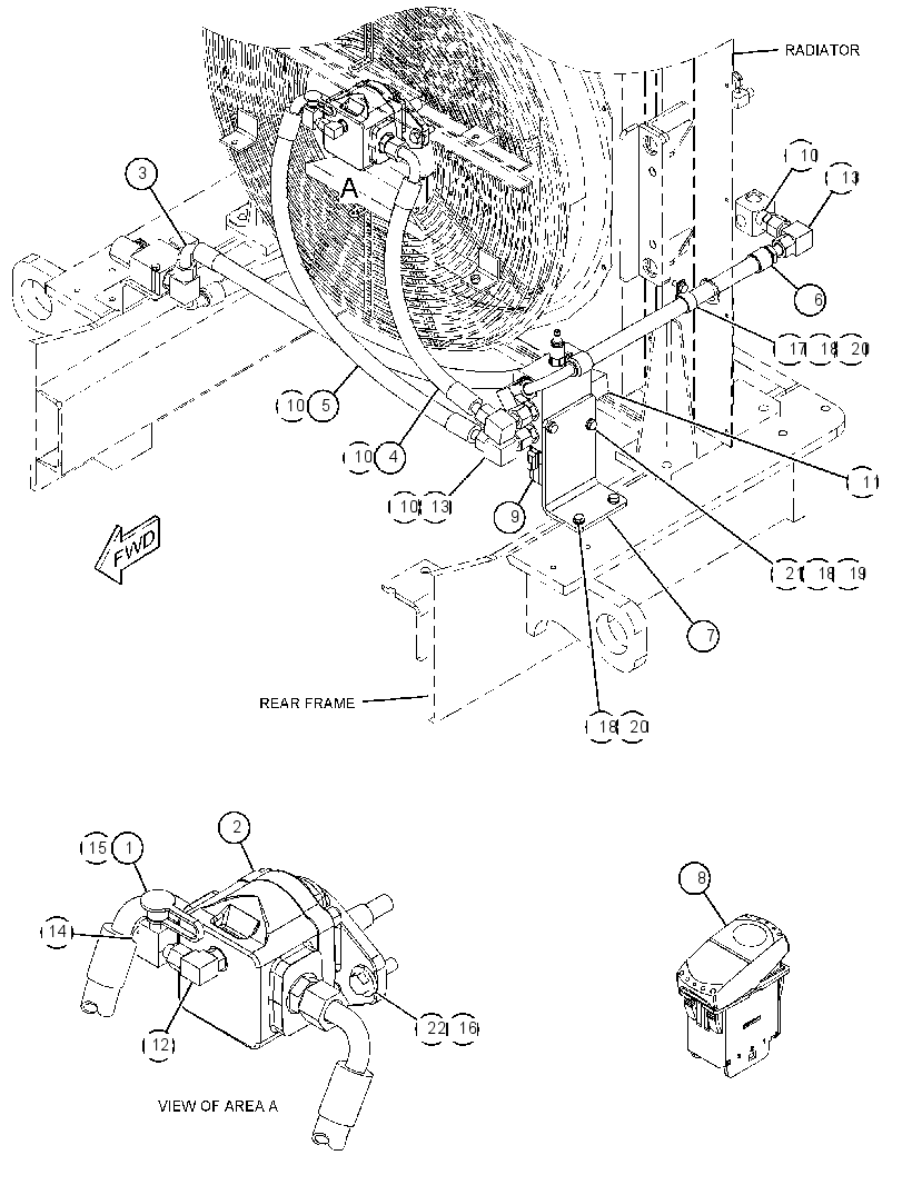 MOTOR & LINES GP-HYDRAULIC FAN 3979801 CAT