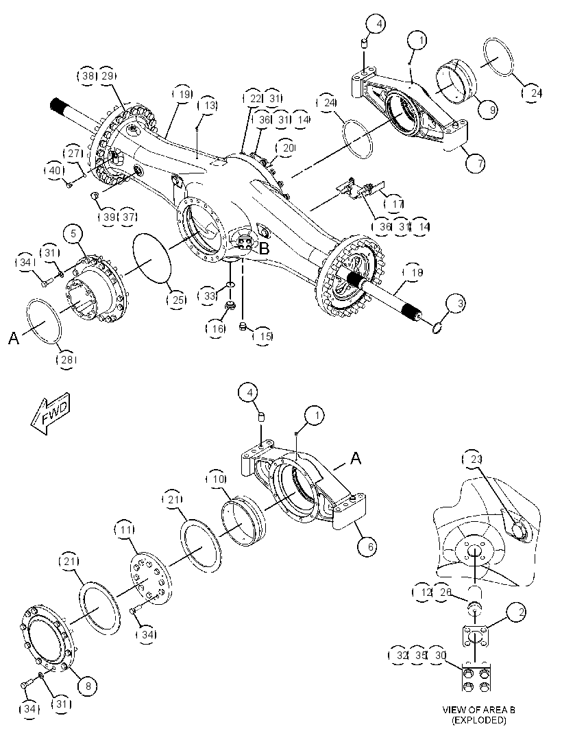 AXLE GP-OSCILLATING 3900570 CAT