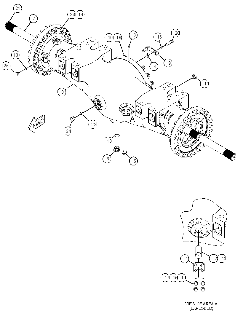 AXLE GP-FIXED 3898173 CAT