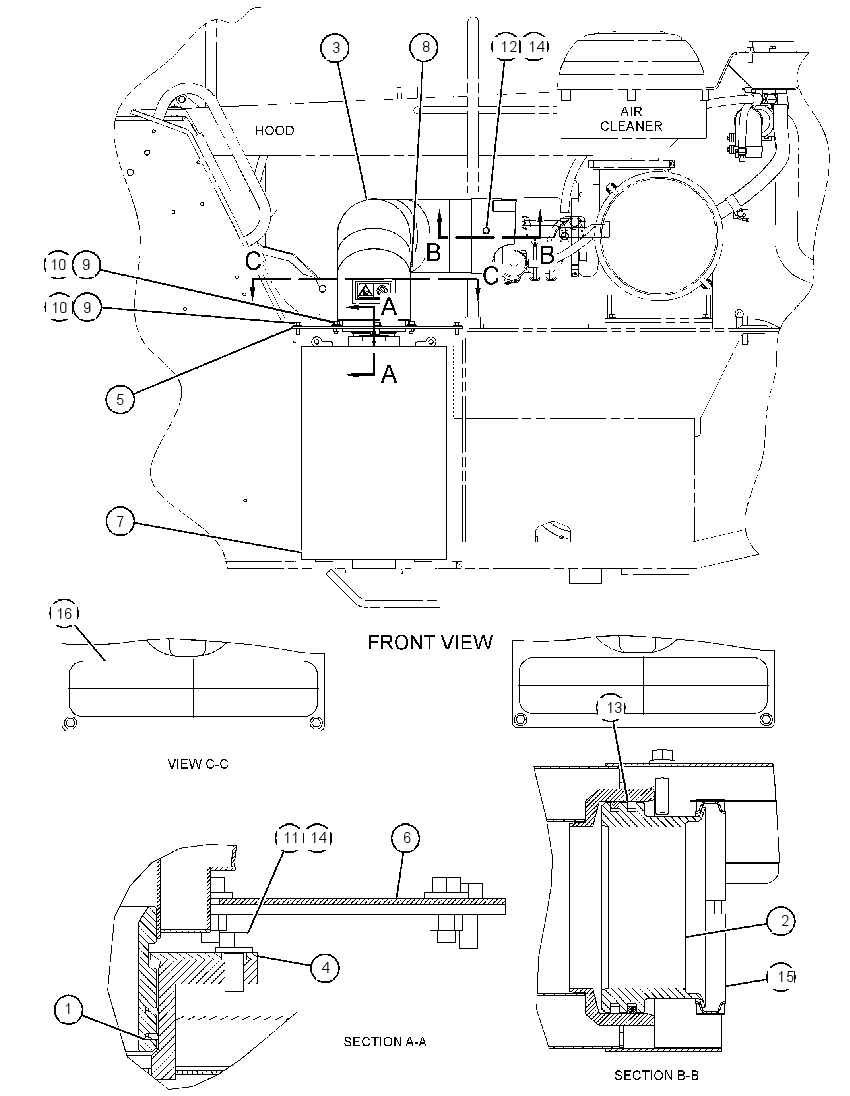 MUFFLER & MOUNTING GP 3702610 CAT