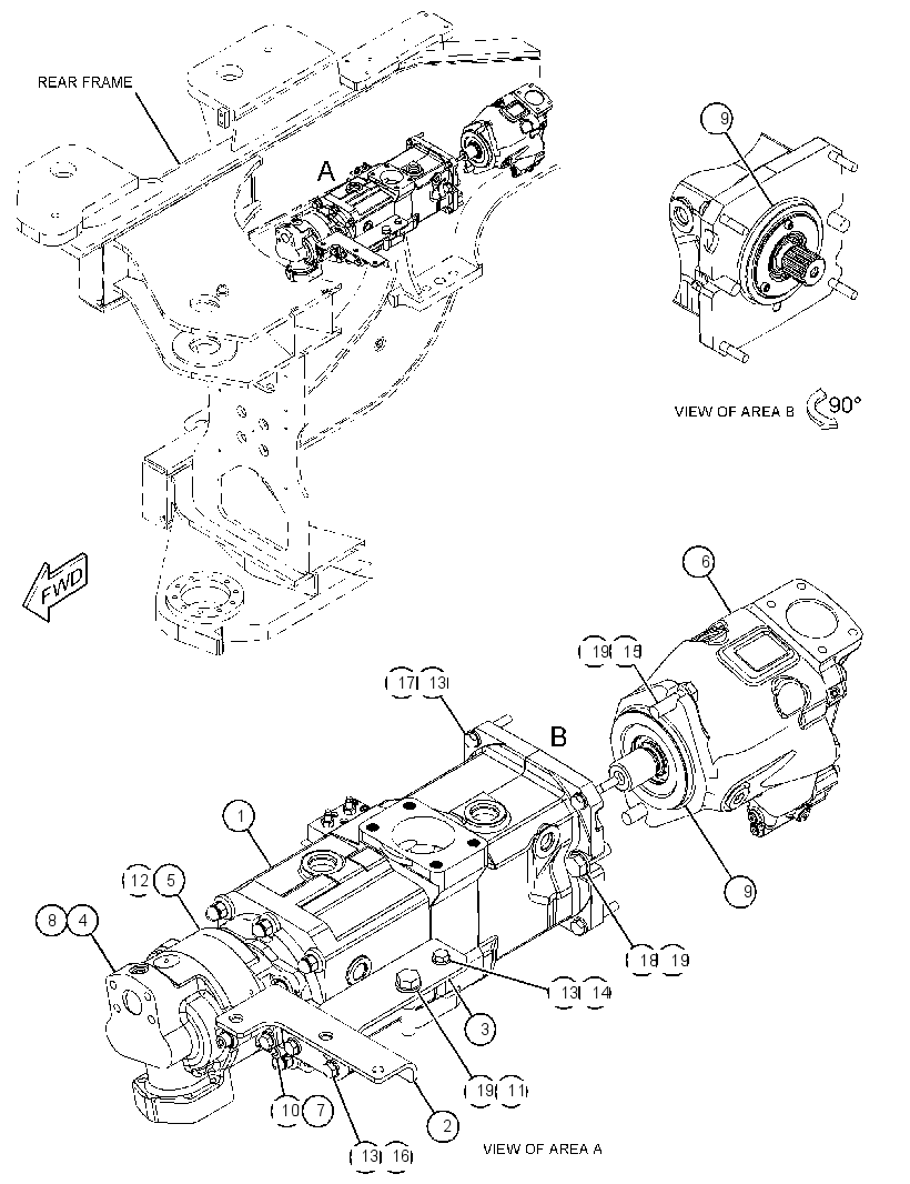 PUMP & MTG GP-STEERING & XMSN 3899831 CAT