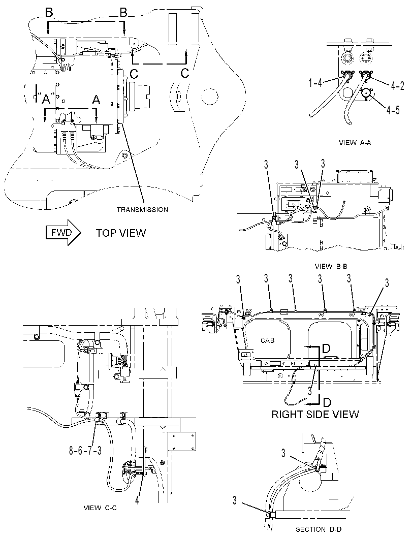Проводка камеры 3618441 CAT