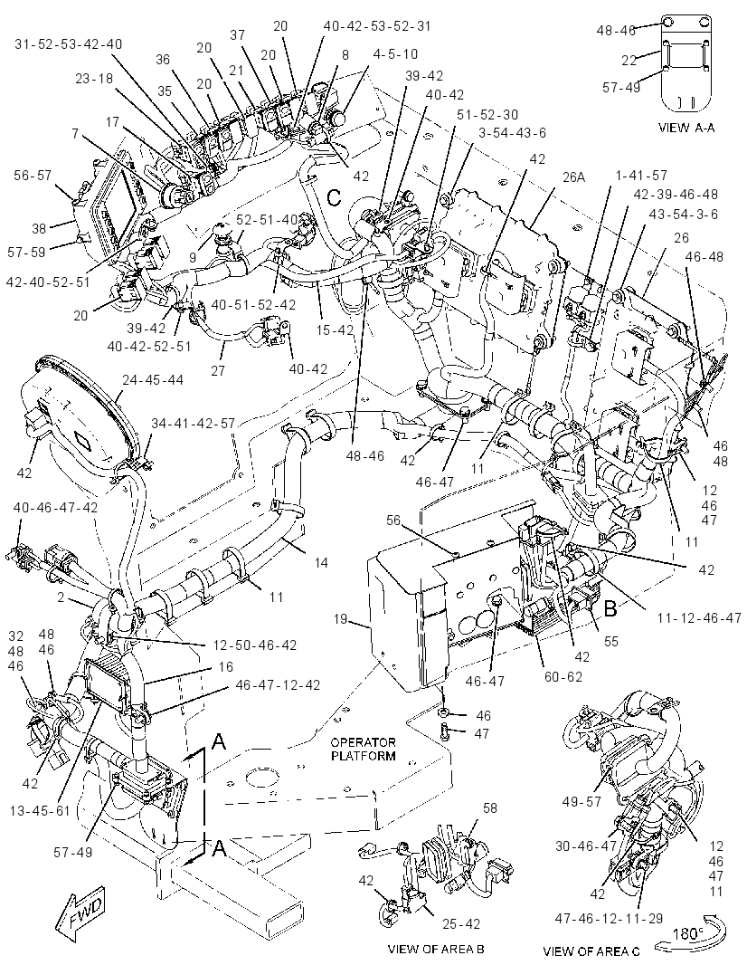 Проводка площадки 3795164 CAT