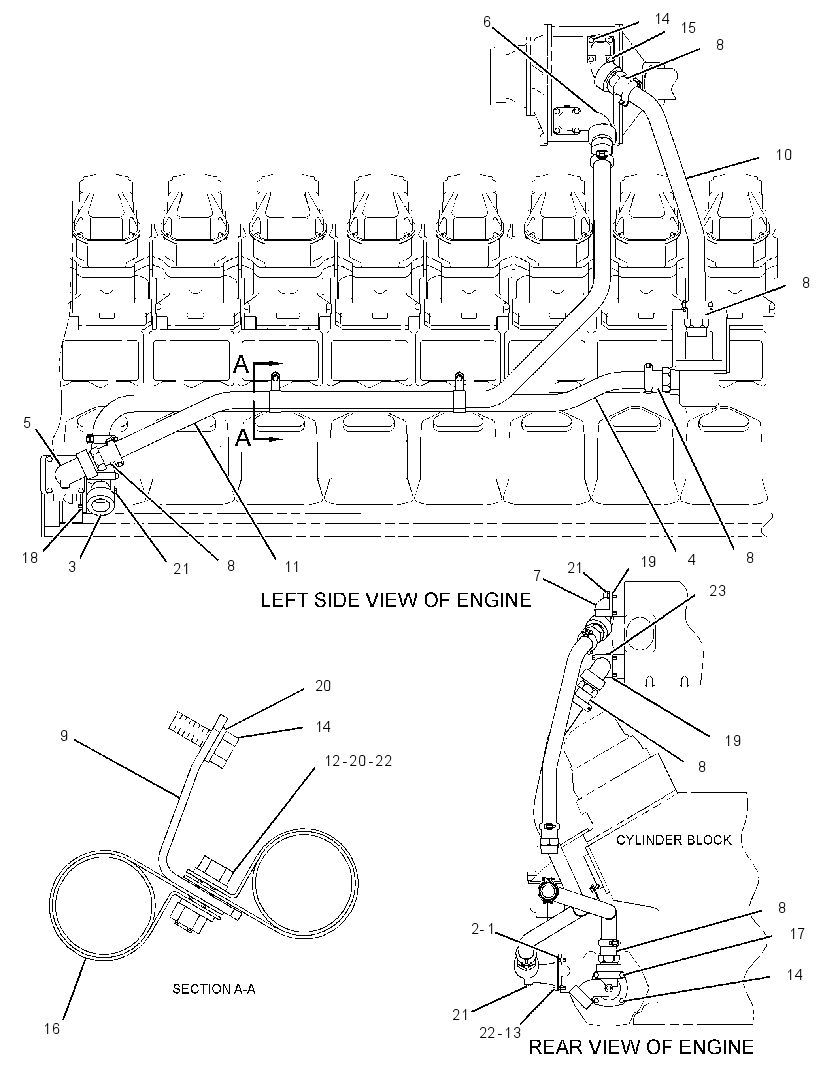 LINES GP-AUXILIARY FRESH WATER 1217539 CAT