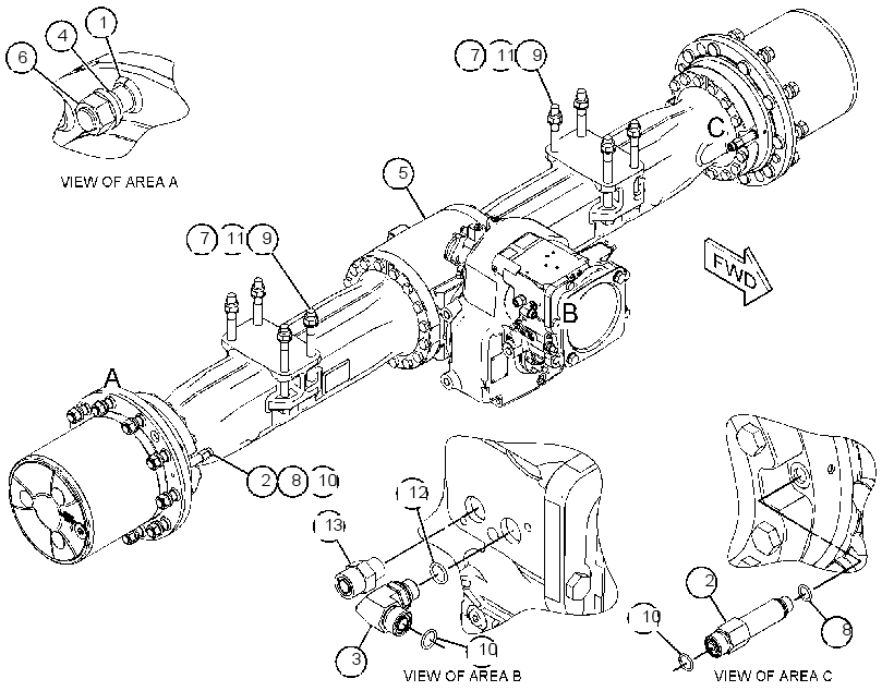 AXLE AR-REAR 3945010 CAT