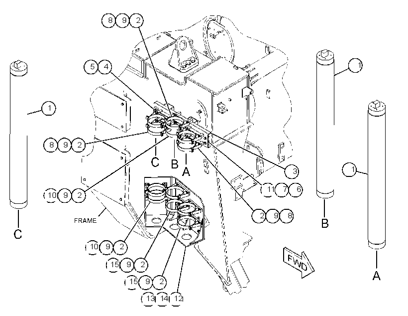 ACCUMULATOR & MTG GP-STEERING 4333797 CAT