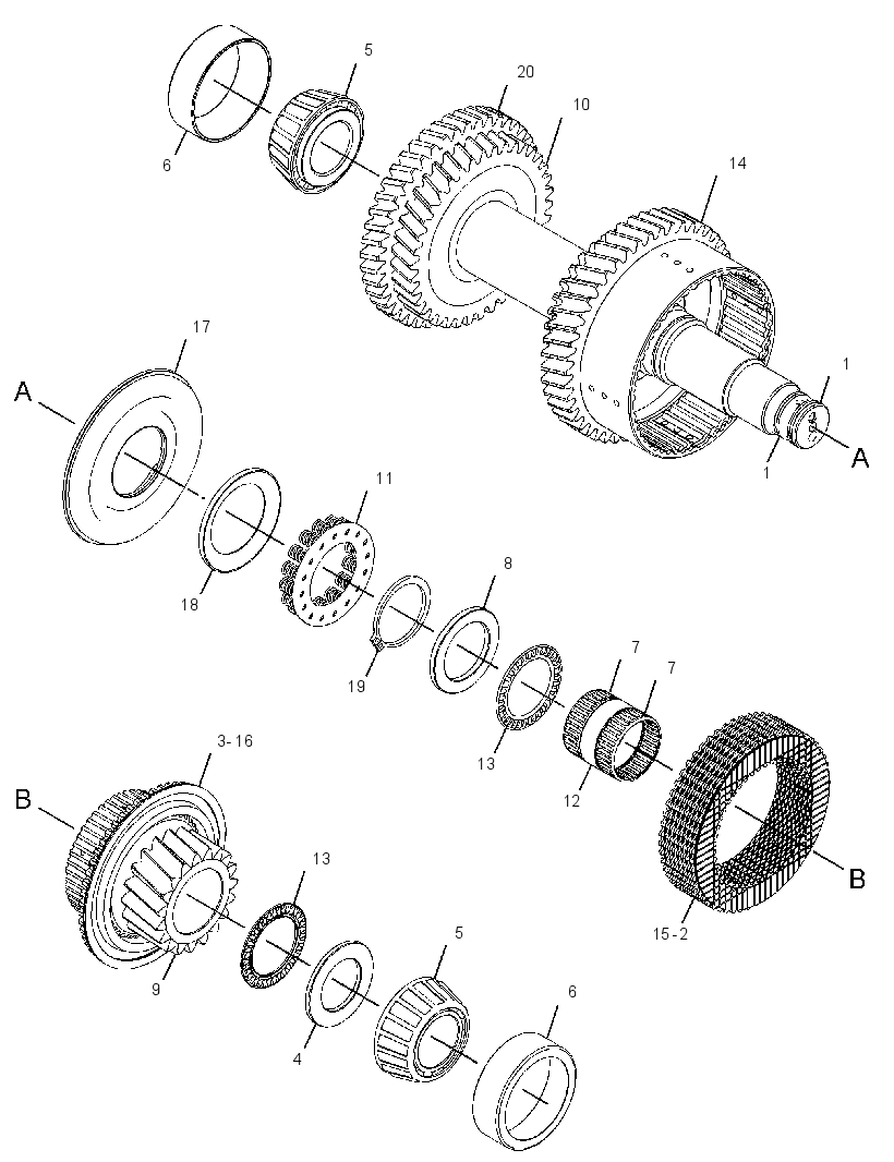 SHAFT GP-COUNTER 3745112 CAT