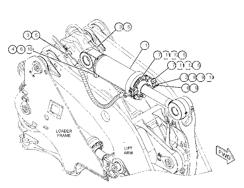CYLINDER & MTG GP-TILT 3672703 CAT