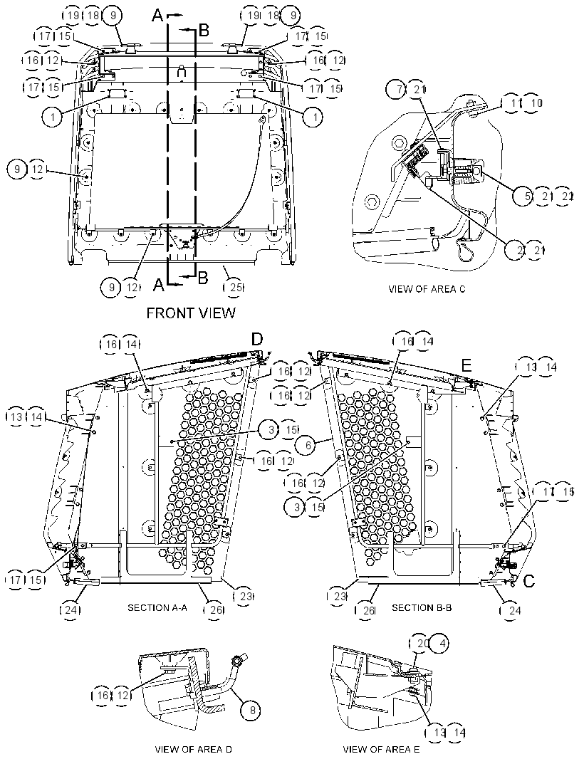 HOOD GP-REAR 3719000 CAT