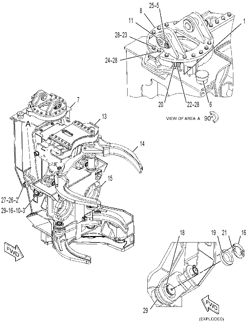 FRAME GP-HARVESTER HEAD 4380461 CAT