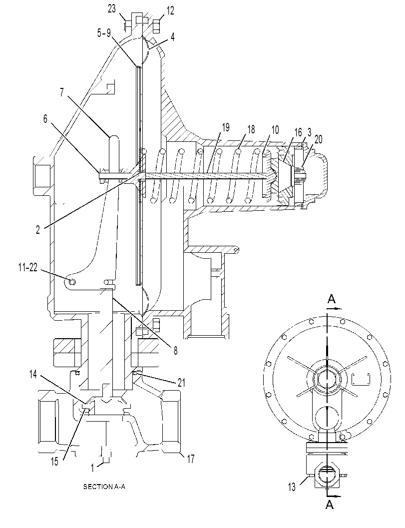 Регулятор давления газа 3N4630 CAT