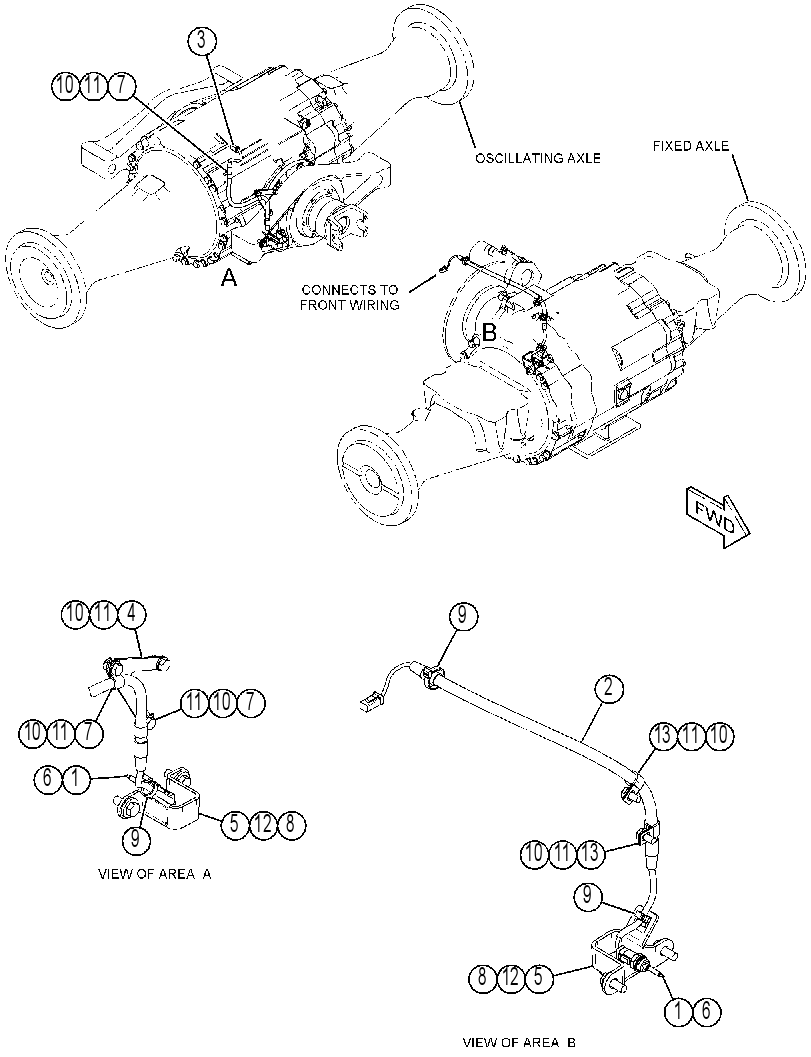 WIRING GP-AXLE TEMPERATURE 3600157 CAT