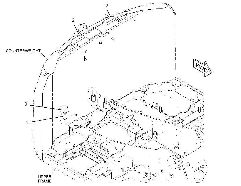 MOUNTING GP-COUNTERWEIGHT 3536391 CAT
