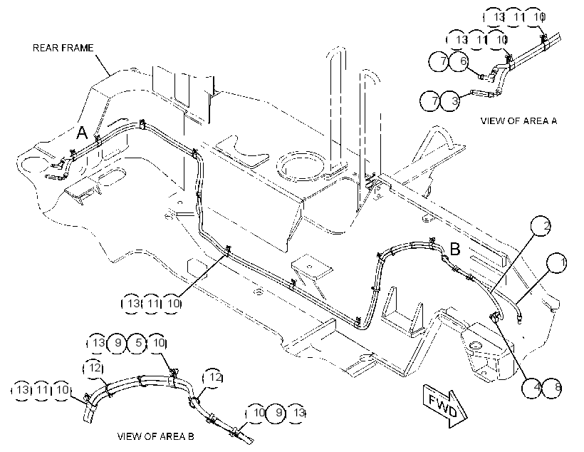 LINES GP-BRAKE RELEASE 3702570 CAT