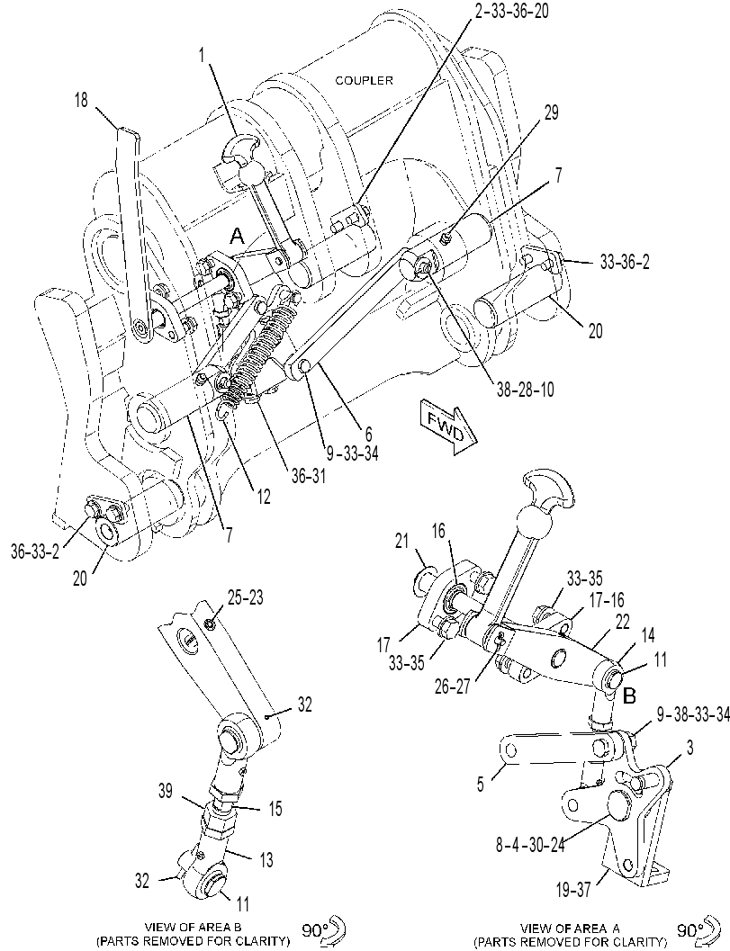 HANDLE & PIN GP-COUPLER 4425874 CAT