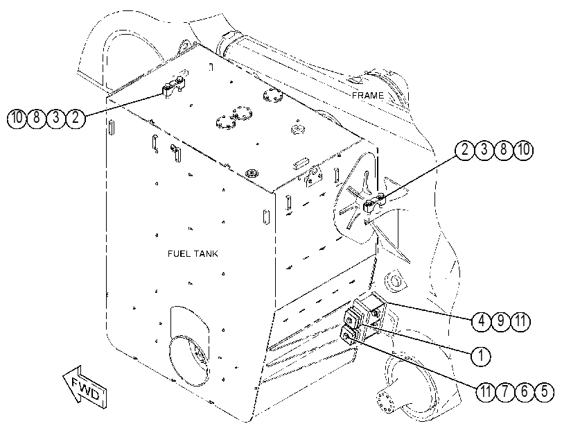 MOUNTING GP-FUEL TANK 4481257 CAT