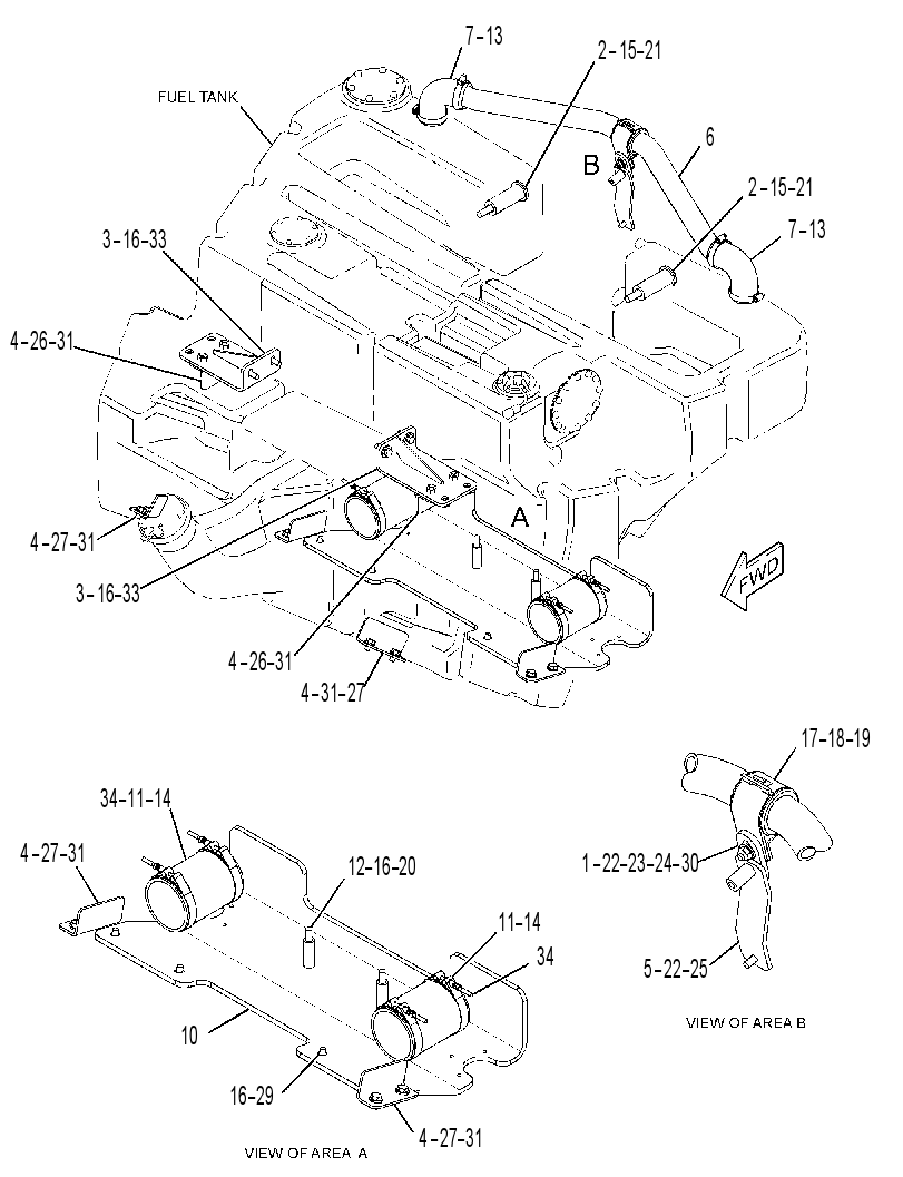 MOUNTING GP-FUEL TANK 3553350 CAT