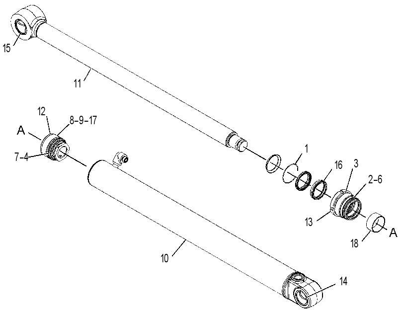 CYLINDER GP-BACKHOE BUCKET 4174787 CAT