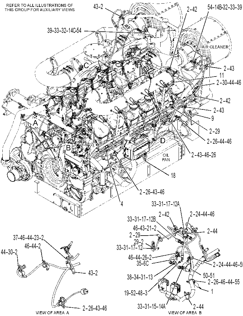 Проводка датчиков 4157977 CAT