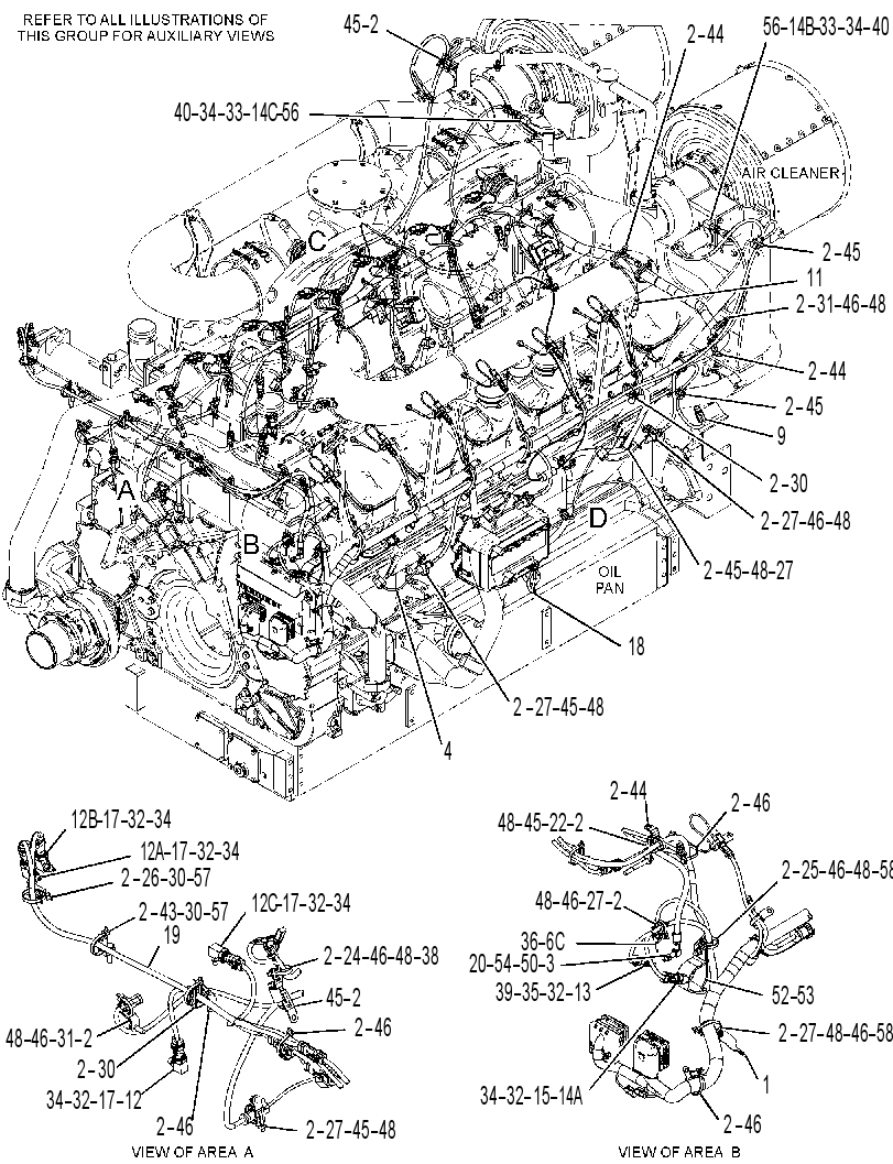 Проводка двигателя 4157978 CAT