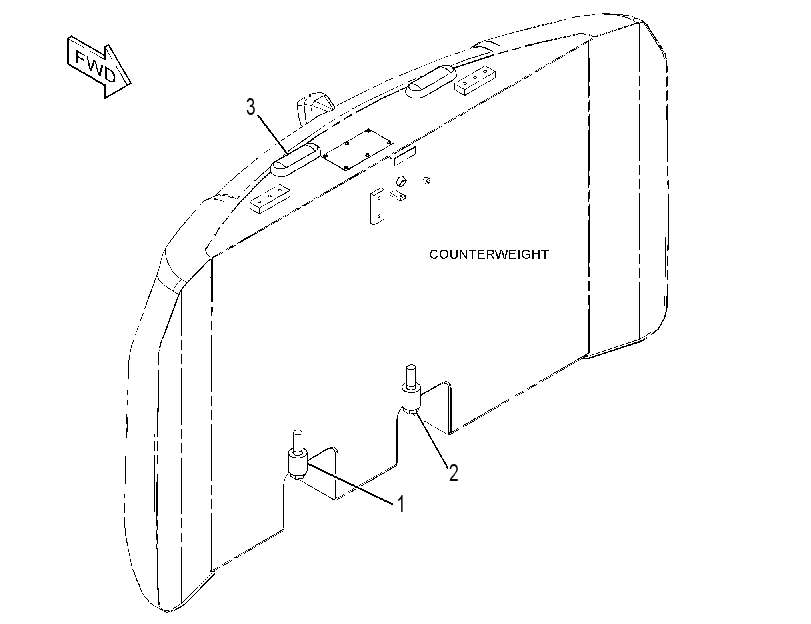 MOUNTING GP-COUNTERWEIGHT 3490064 CAT
