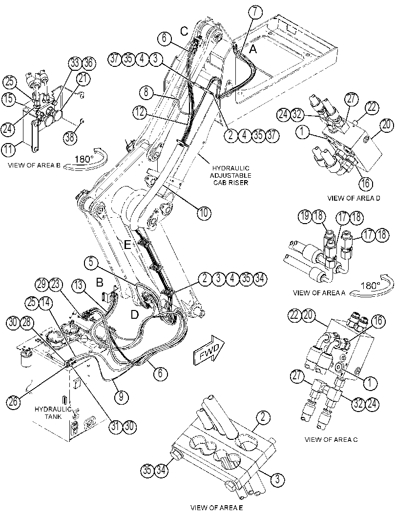 LINES GP-CAB RISER 4364337 CAT