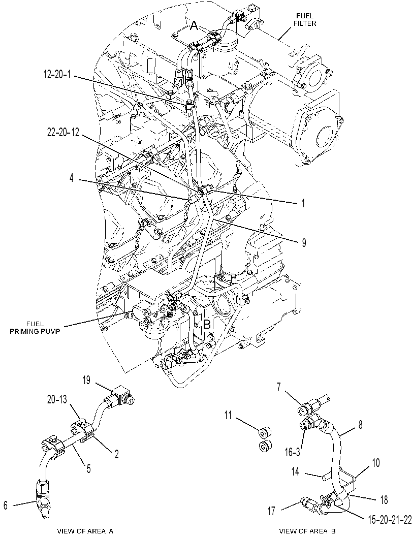 LINES GP-FUEL PRIMING 4416057 CAT