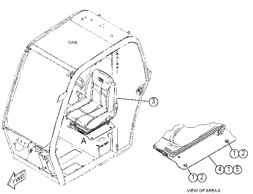 Сиденье с креплением 3153787 CAT