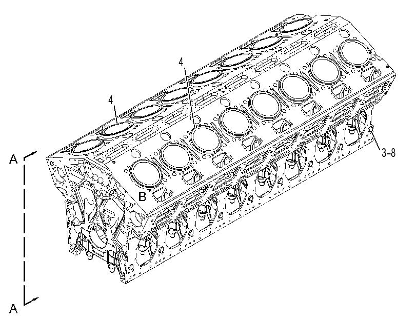 Блок цилиндров в сборе 4496036 CAT