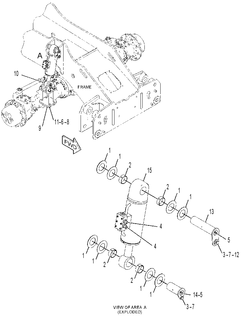 CYLINDER & MTG GP-FRAME LEVEL 4450057 CAT